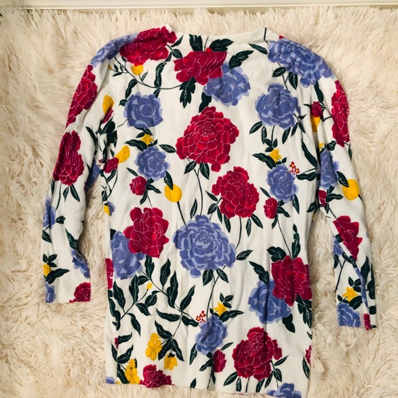 NWT Merona Flower Cardigan Sweater - Picture 2 of 2